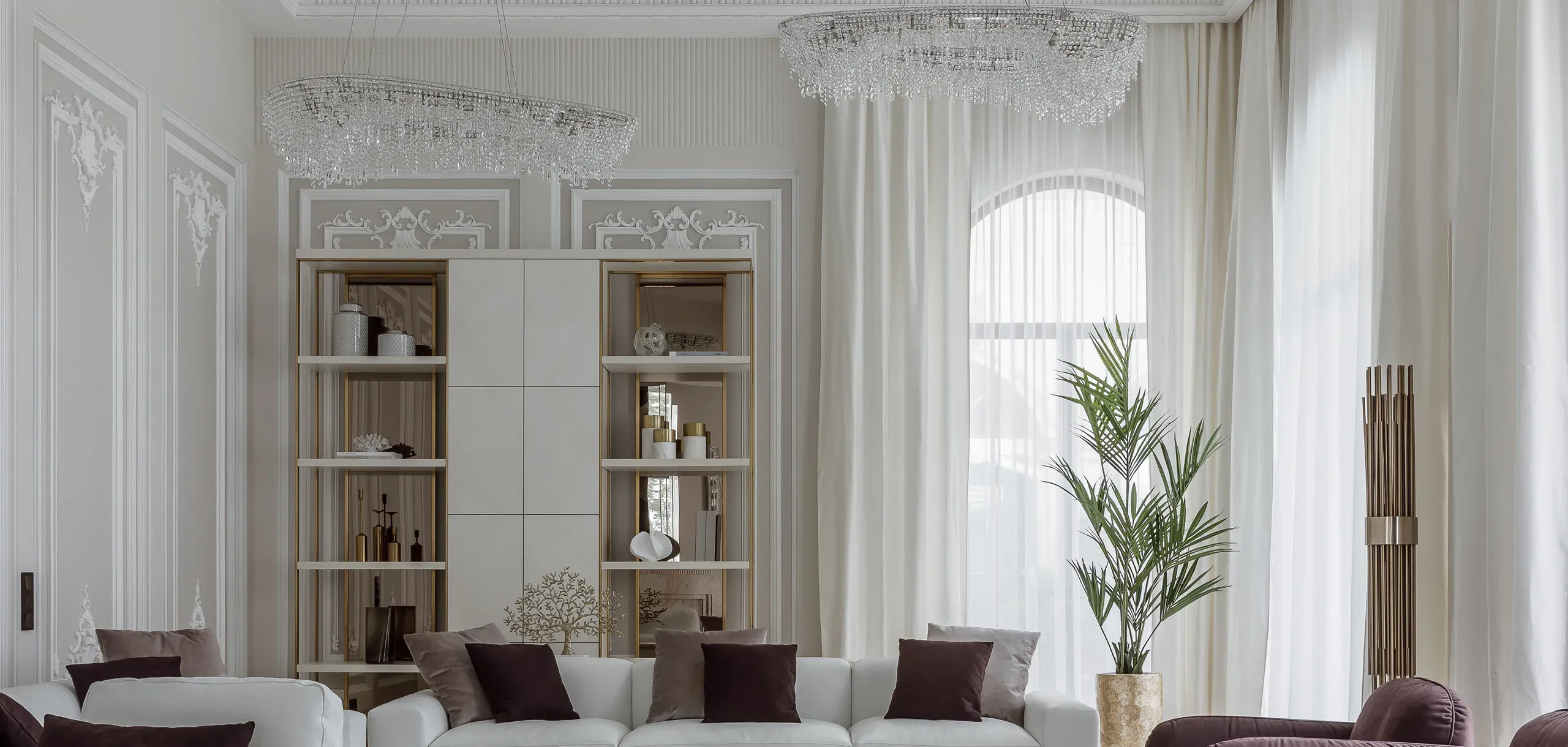 Стеллаж в гостиной